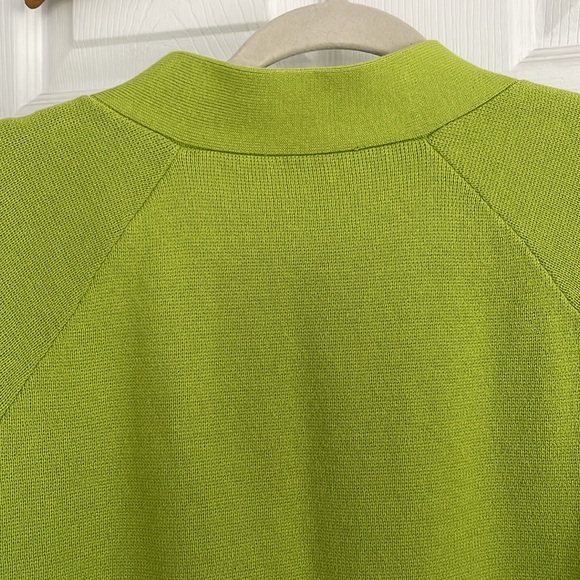 Sweater jacket. Love 4 Luck. 💯 cotton knit. Florescent green. Pockets. XXL - Picture 5 of 5